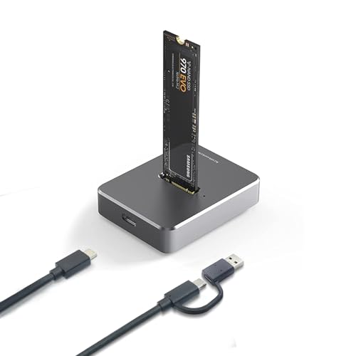 Zoravson USB C M.2 NVME SATA SSD Enclosure Adapter, Tool- Free USB